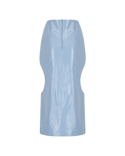 Zeynep Arçay Resort 2026 - Cutout Midi Leather Skirt