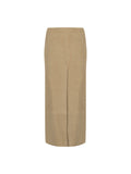 Double Slit Midi Suede Skirt