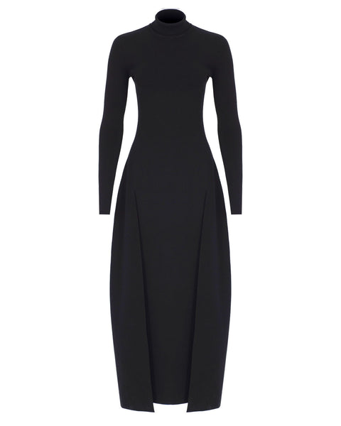 ワンピース ACLENT back ribbon slit knit long dress Back ribbon slit knit long dress[BLACK] - LIFEST JAPAN Inc.