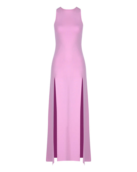 knit back slitted maxi dress Double Slit – Zeynep Arcay V194584897