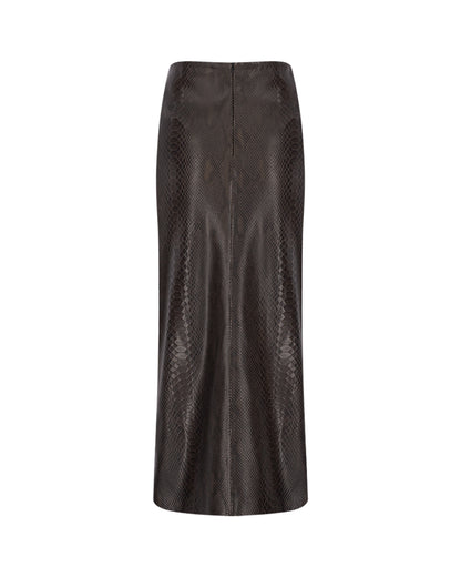 Zeynep Arçay Resort 2026 - Double Slit Midi Leather Skirt