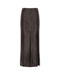 Zeynep Arçay Resort 2026 - Double Slit Mini Leather Skirt