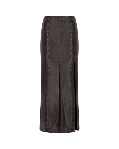 Zeynep Arçay Resort 2026 - Double Slit Mini Leather Skirt