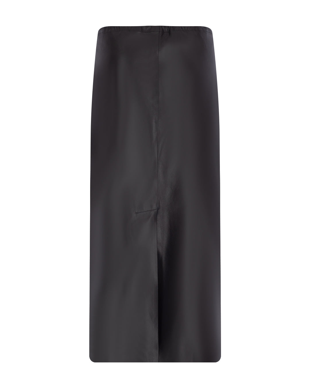 Drawstring Leather Skirt