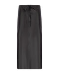 Drawstring Leather Skirt