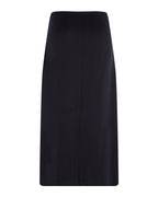 Drawstring Silk Sateen Skirt