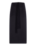 Drawstring Silk Sateen Skirt