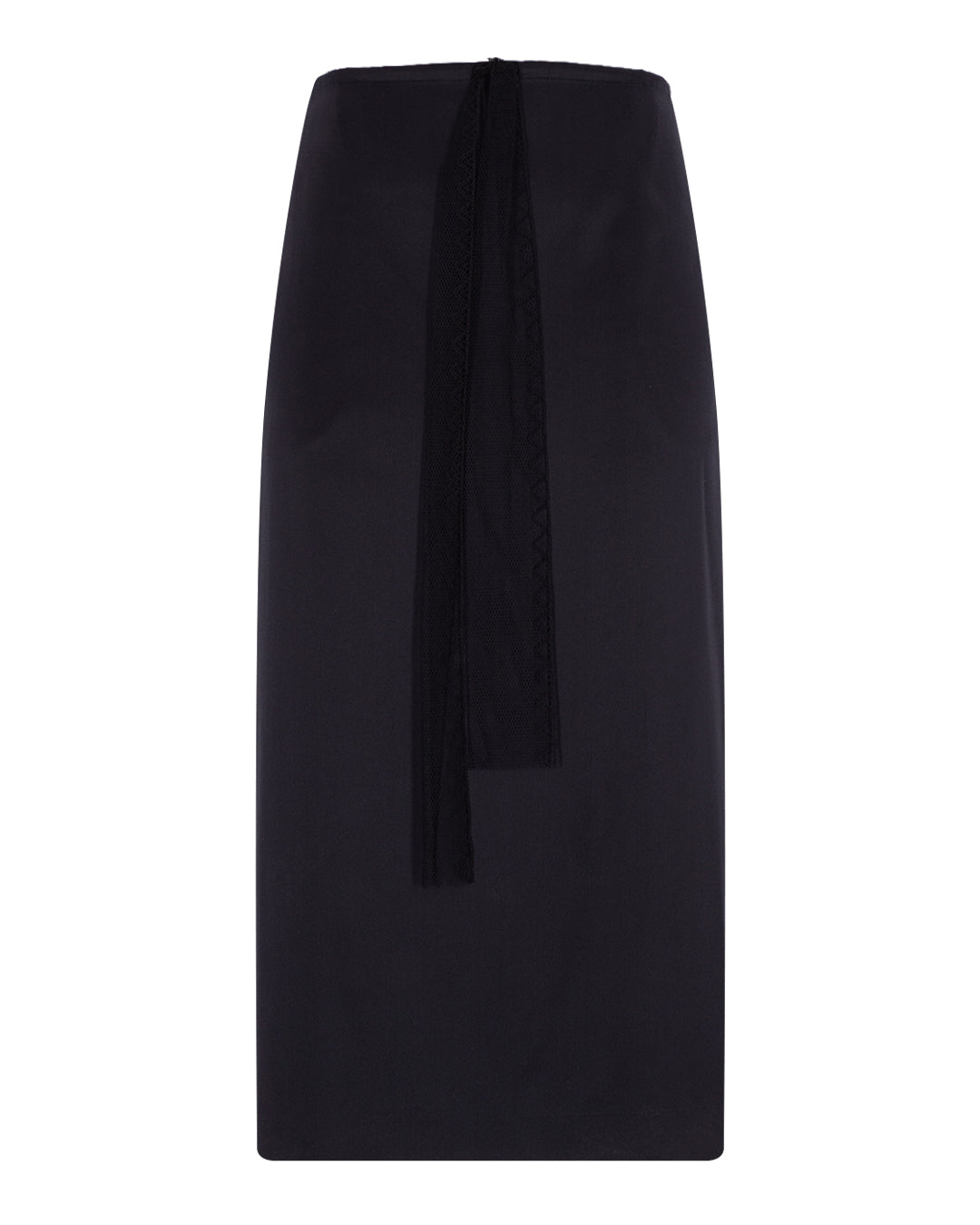 Drawstring Silk Sateen Skirt