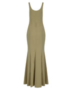 Flare Poplin Maxi Dress