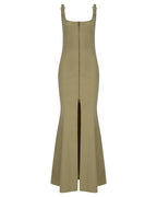 Flare Poplin Maxi Dress
