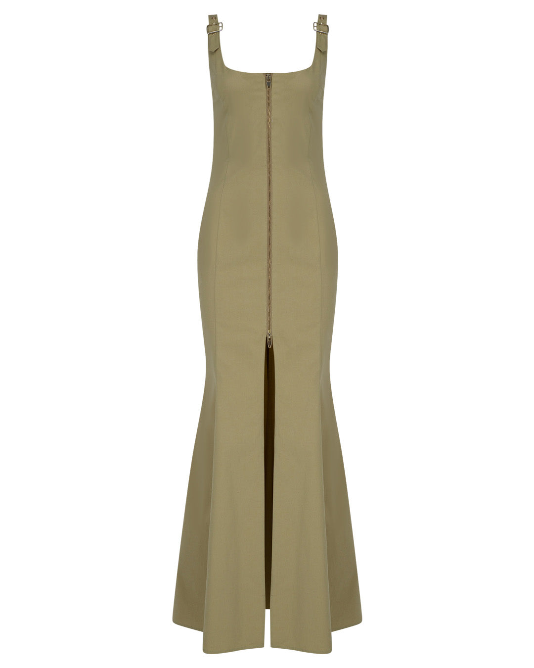 Flare Poplin Maxi Dress