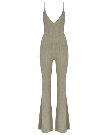Flared Knit Catsuit
