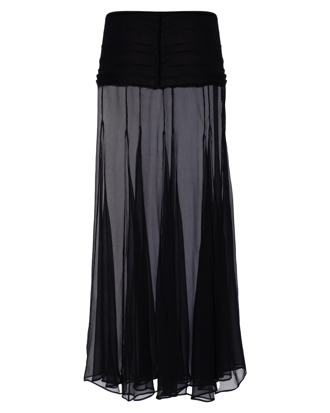 Flared Maxi Wool Silk Dress