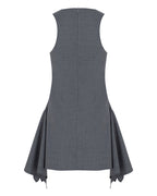 Flared Mini Wool Dress