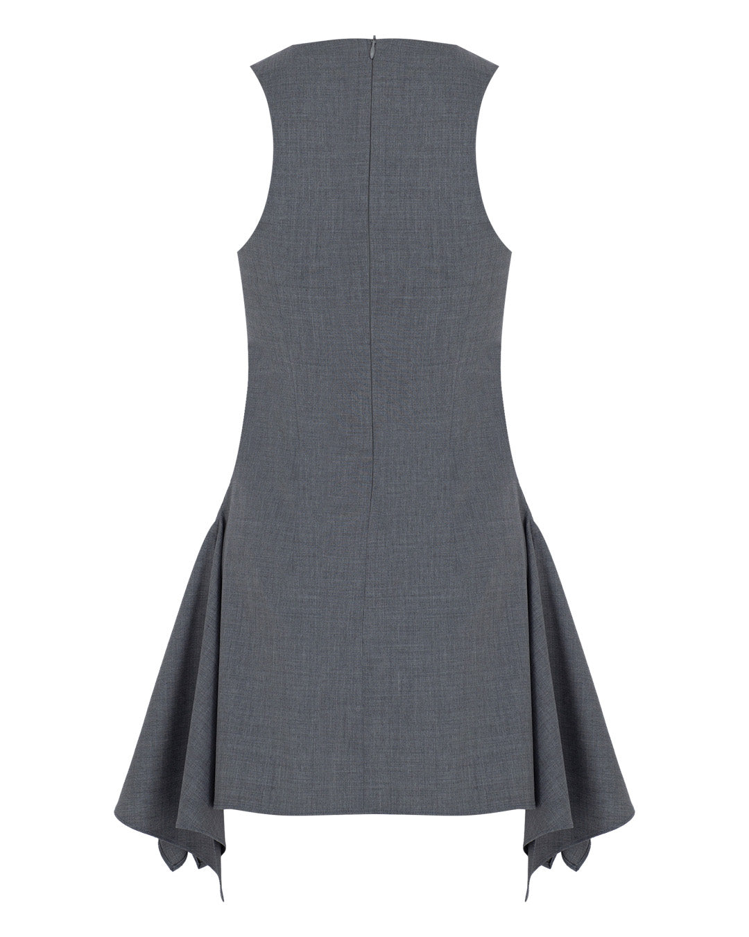 Flared Mini Wool Dress