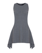 Flared Mini Wool Dress