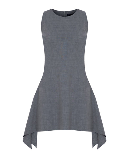 Flared Mini Wool Dress