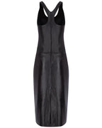 Halter Midi Leather Dress