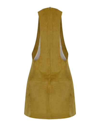 Halter Suede Mini Dress