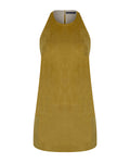 Halter Suede Mini Dress