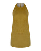 Halter Suede Mini Dress