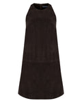 Halter Suede Mini Dress