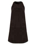 Halter Suede Mini Dress