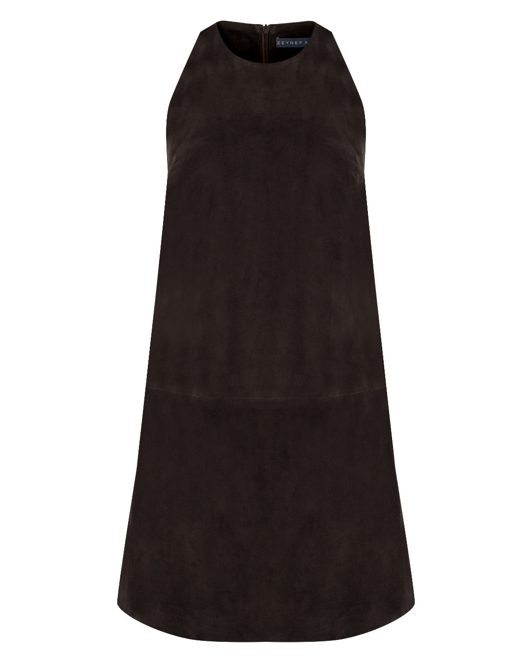 Halter Suede Mini Dress