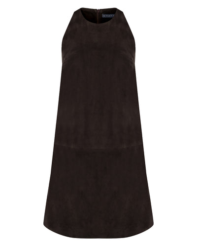 Halter Suede Mini Dress