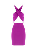 Halterneck Mini Knit Dress