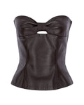 Leather Strapless Top