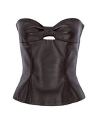Leather Strapless Top