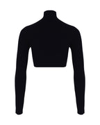 Turtleneck Knit Crop Top