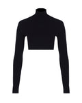 Turtleneck Knit Crop Top