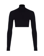 Turtleneck Knit Crop Top