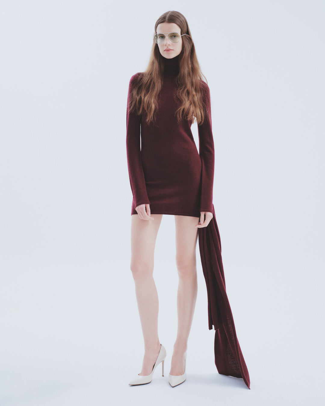 Mini Cashmere Dress with Scarf S Mini Cashmere Dress with Scarf S