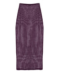 Fishnet Pencil Skirt with Crystals