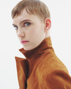 One Button Suede Blazer