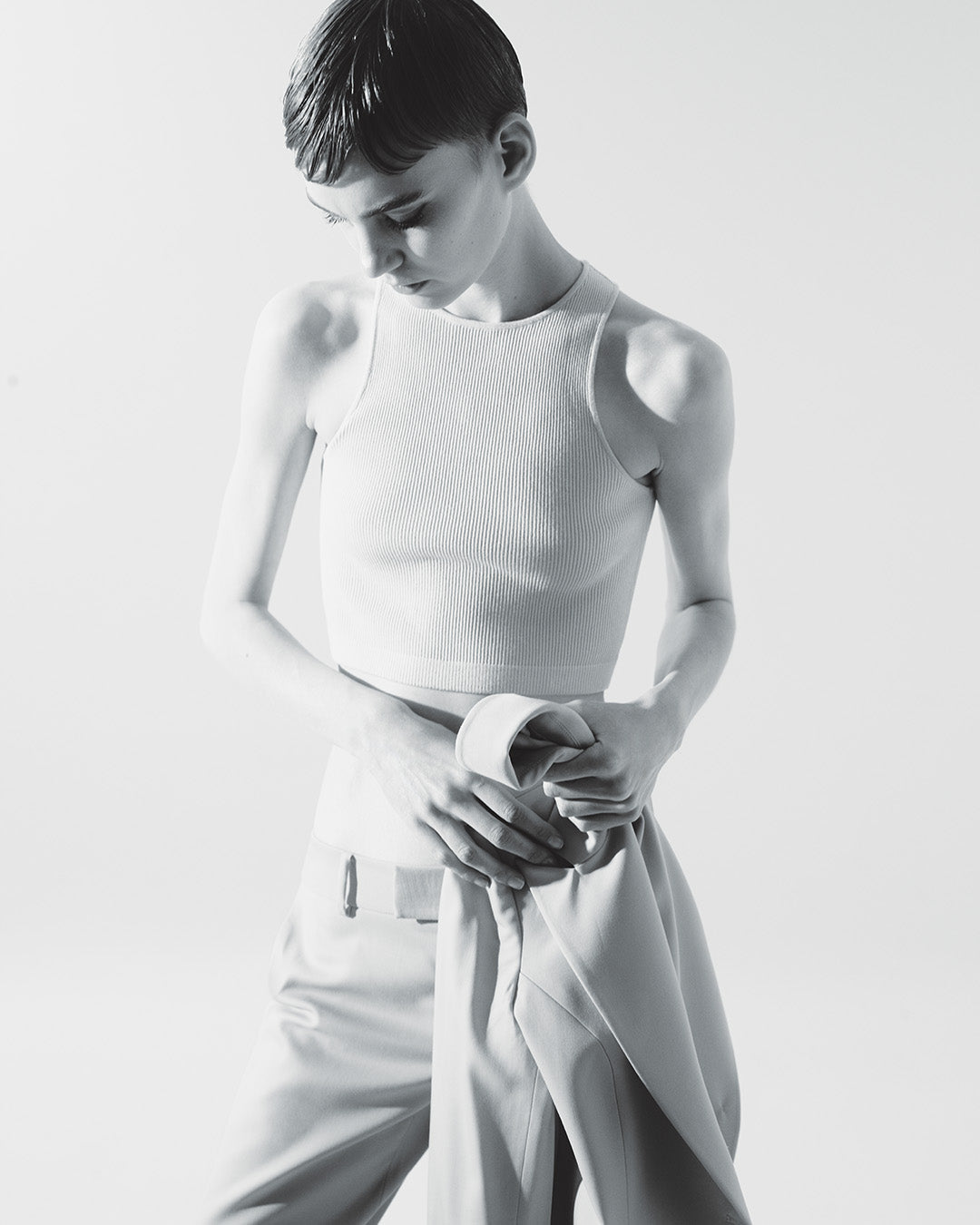 Wool One Button Blazer