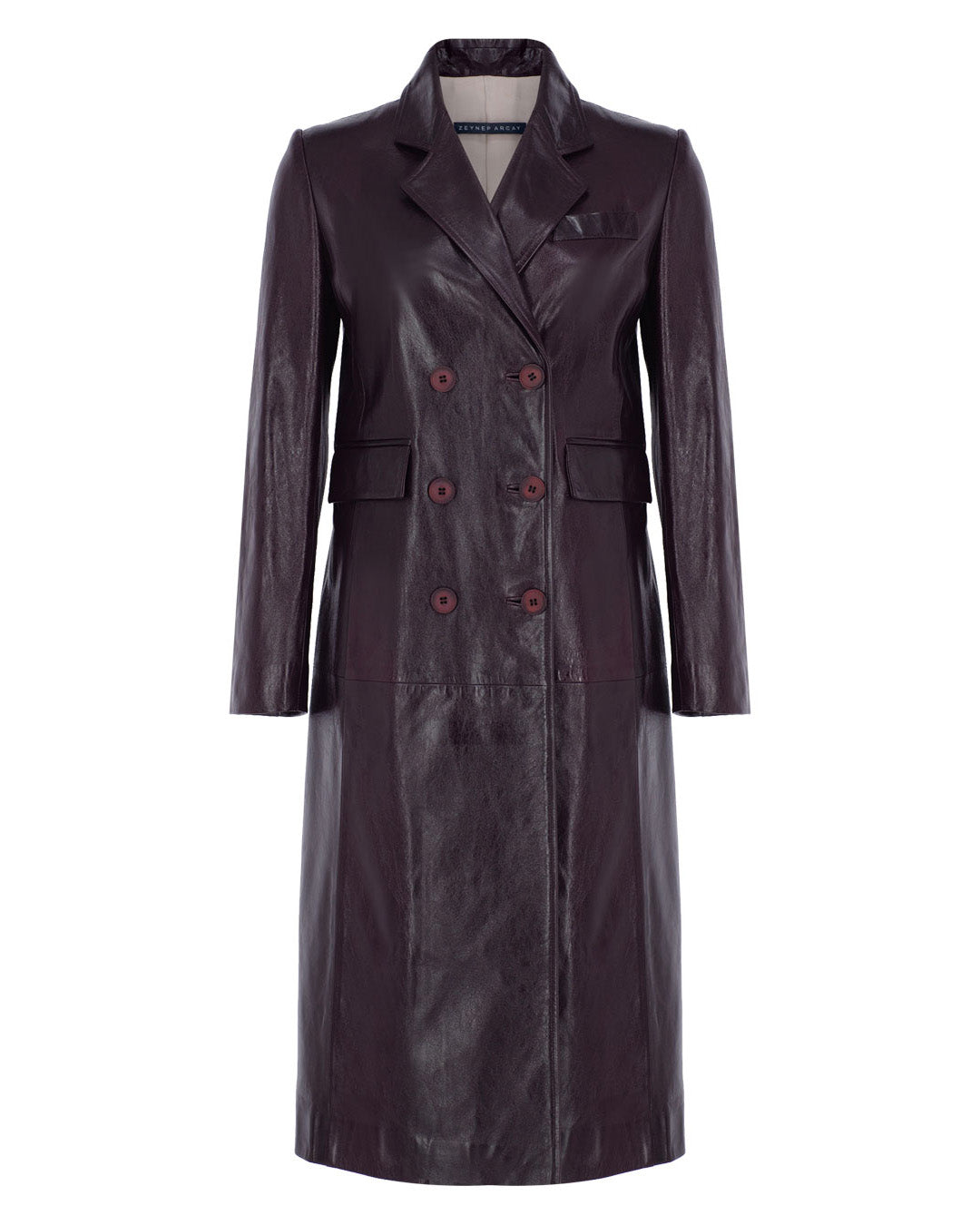 Wrap Leather Coat