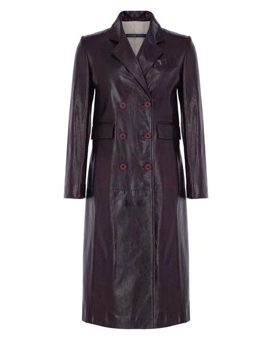 Wrap Leather Coat