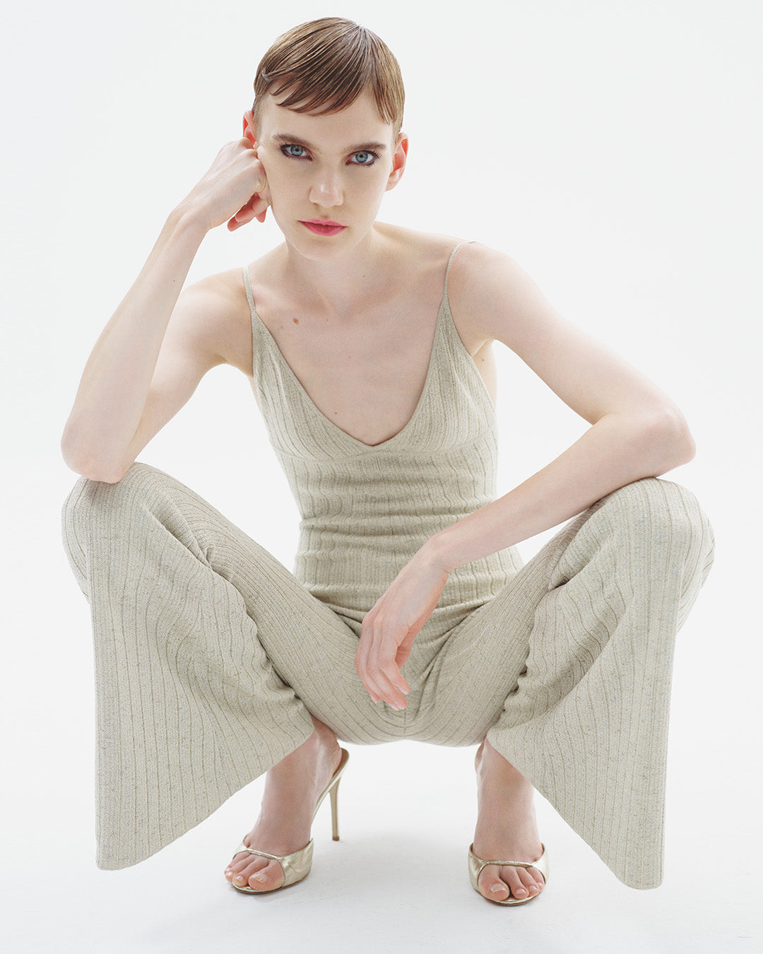 Flared Knit Catsuit