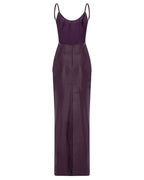 Maxi Backless Leather Dress
