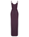 Maxi Backless Leather Dress