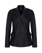 Buttonup Leather Blazer