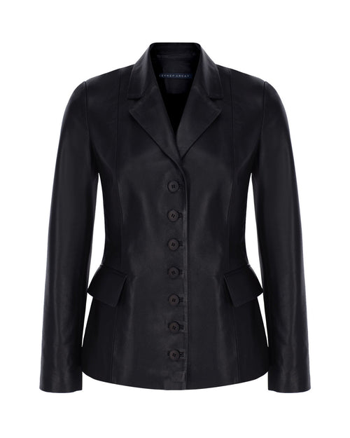 Buttonup Leather Blazer