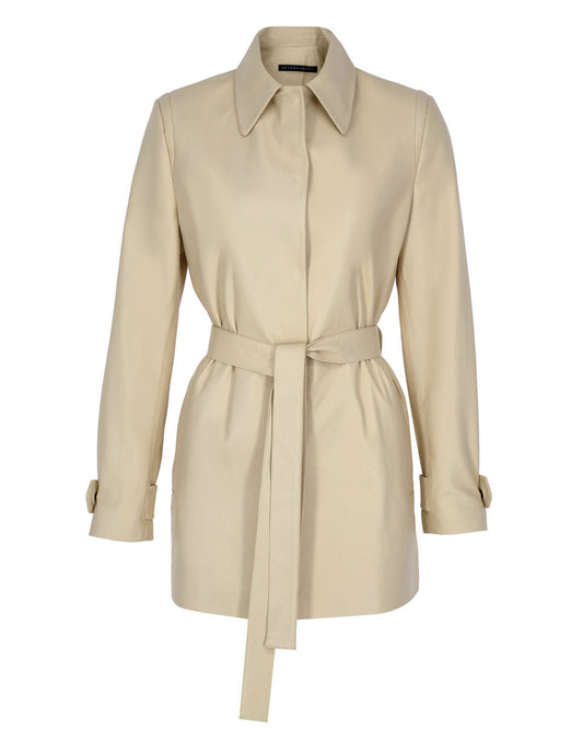Short Leather Trench