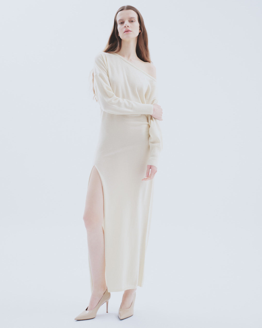 One Slit Cashmere Maxi Dress M One Slit Cashmere Maxi Dress M