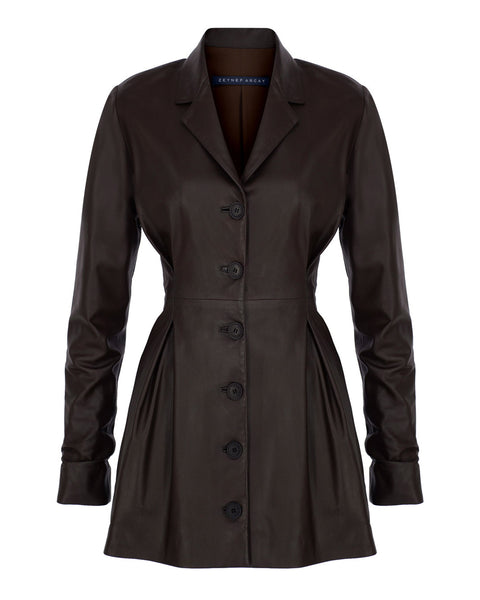 Ajda Leather Dress – Zeynep Arcay