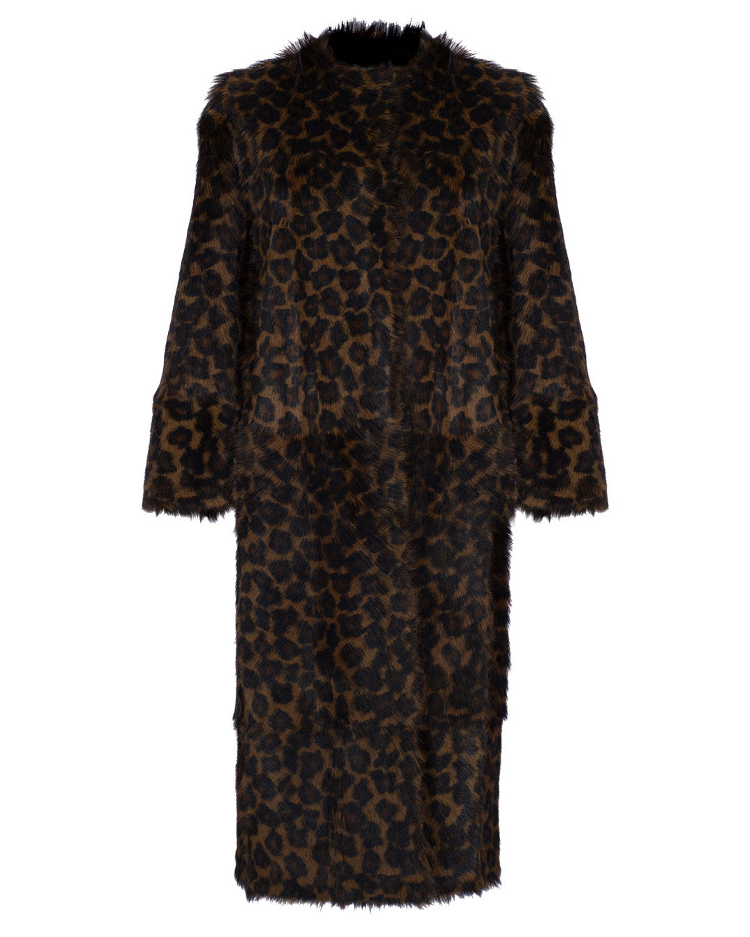 Leopard Print Shearling Coat
